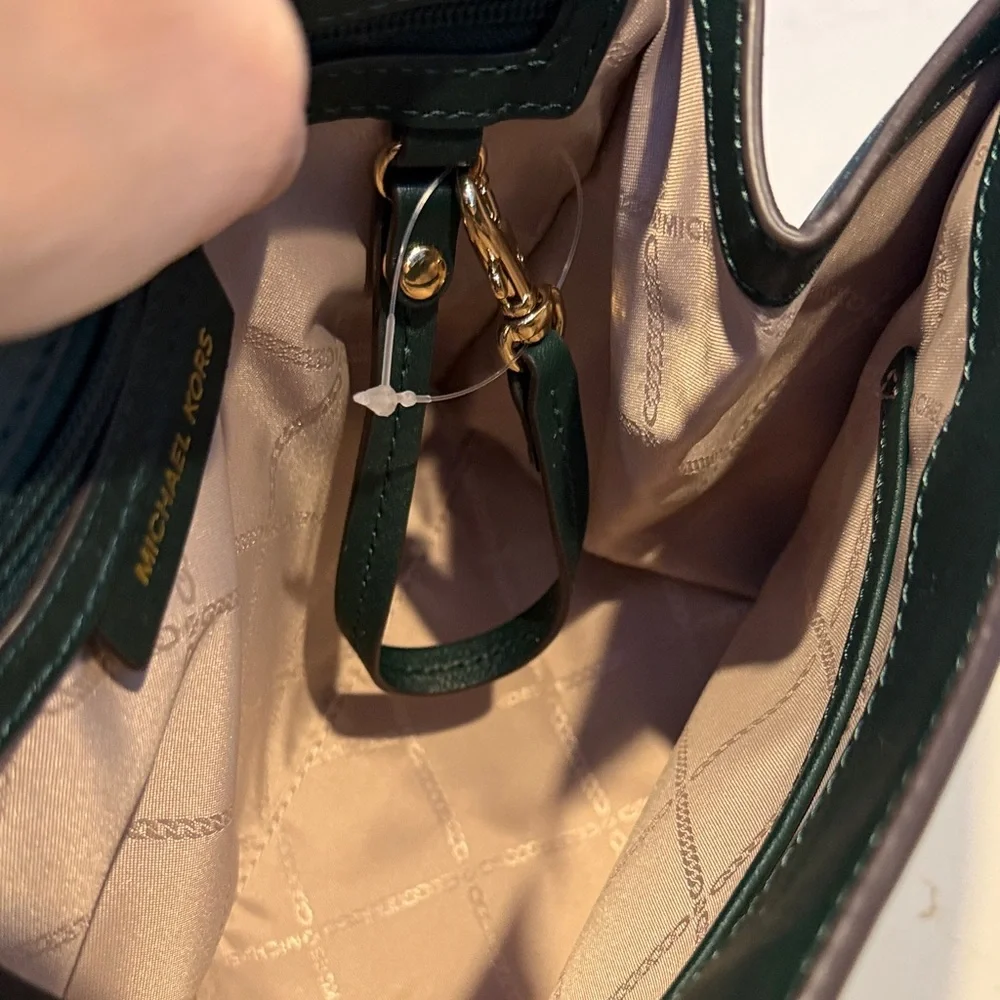 Michael Kors Jasmine Medium Green Satchel